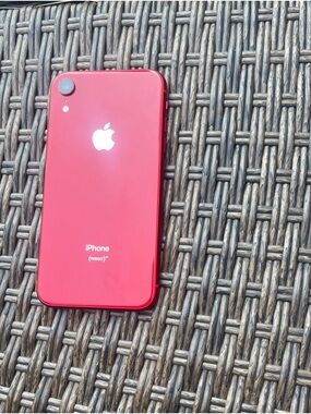 Apple iPhone  XR  Red Back Frame Housing with  Rear Camera + Battery Excellent